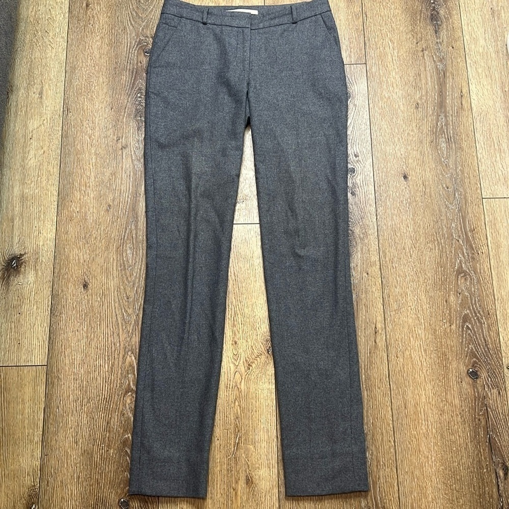 DVF Deidre Gray Wool Blend Trousers Size 4